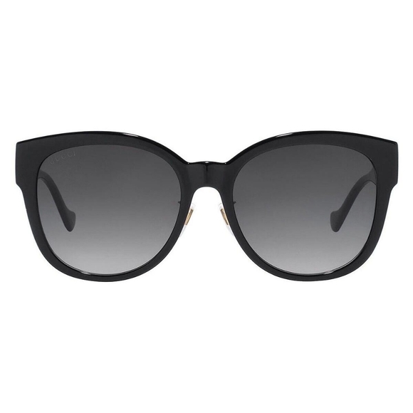 NEW GUCCI WOMEN'S ROUND SUNGLASSES GUCCI GG1028SK 006 GUCCI BLACK EYEWEAR - Picture 6 of 12
